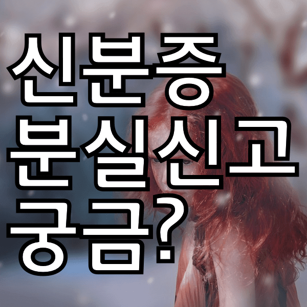 신분증분실신고 방법 , 신분증 잃어 버렸을때 당황하지 않고 딱!