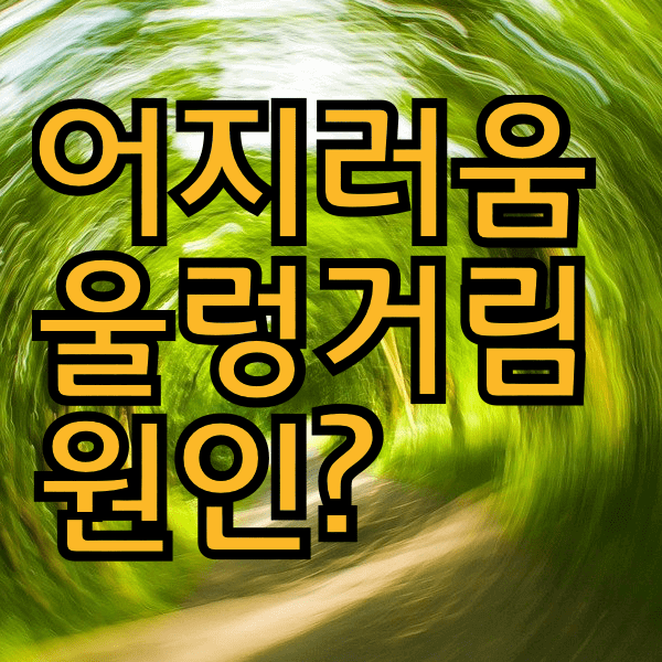 어지럽고 울렁거림 원인 , 혹시 심각한 병 아닌지 궁금해욤