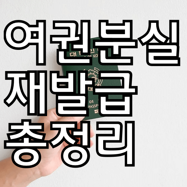 여권분실 재발급 접수처와 준비물 기간 장소 등등 깔끔하게 총정리
