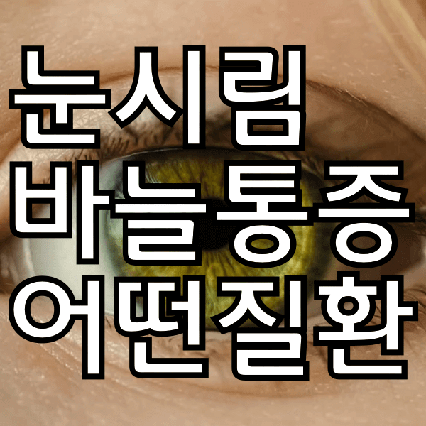 눈시림 증상 바늘통증 생기면 바로 병원에 가야하나요?