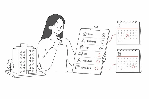 기관추천 특별공급 신청 전 무주택 여부와 마감일을 확인하는 체크리스트