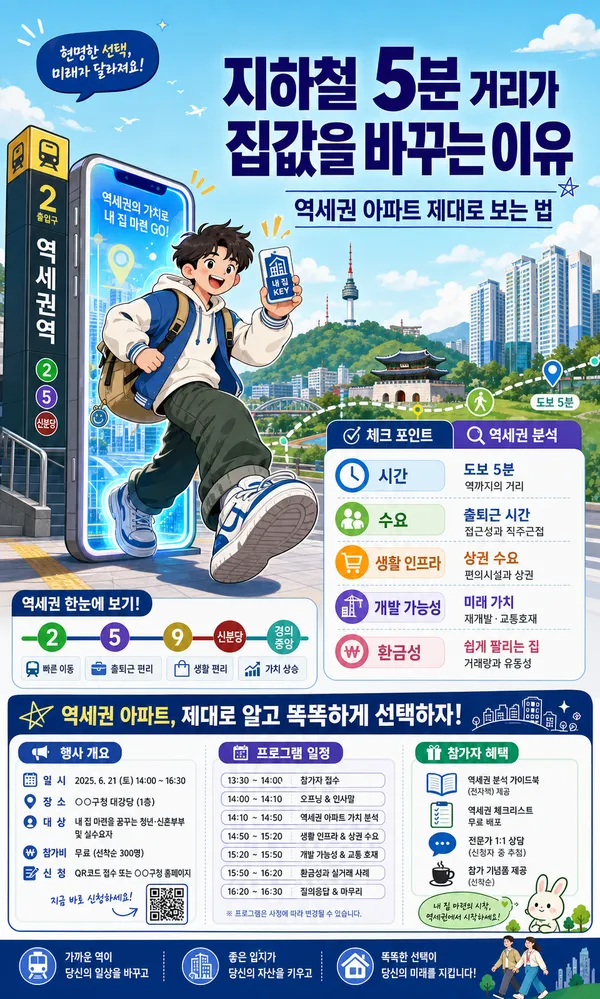 역세권 아파트가 비싼 이유: 지하철 5분 거리가 집값을 바꾸는 진짜 원리