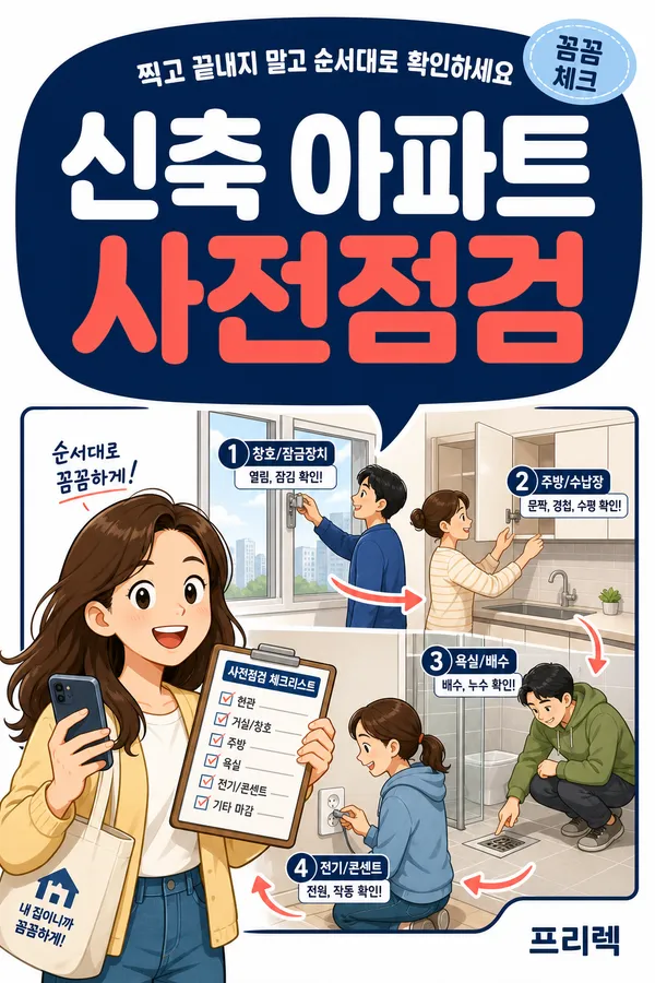 신축 아파트 사전점검 때 체크할 하자 목록과 확인 순서