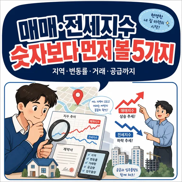 주택 매매지수와 전세지수, 방향성을 읽는 법