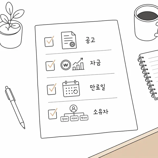 입주자모집공고문, 자금계획, 임대차 만기, 가족 명의를 확인하는 청약 전 체크리스트
