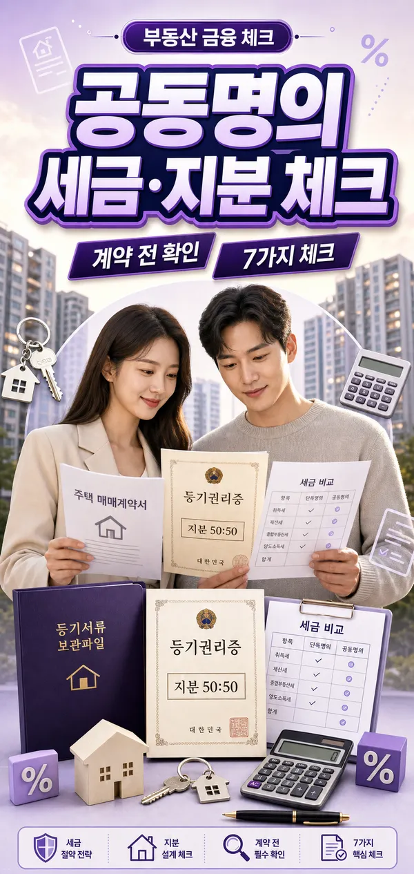 공동명의 주택의 장단점과 세금 점검 포인트