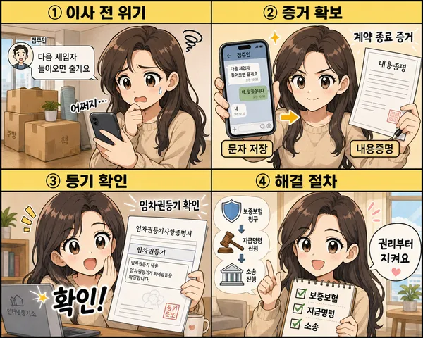 전세금 반환이 늦어질 때 대응 순서: 이사보다 먼저 챙겨야 할 것들
