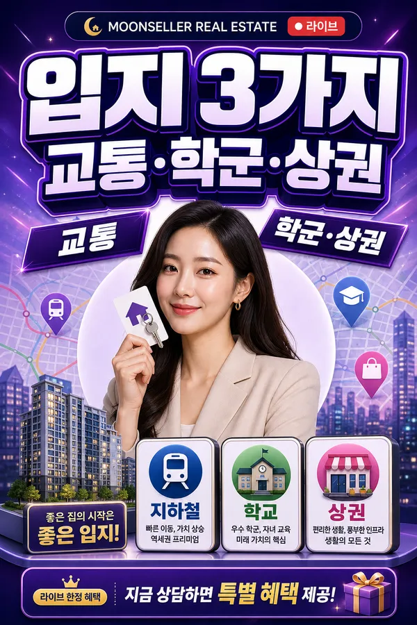 입지 분석 기본: 교통, 학군, 상권