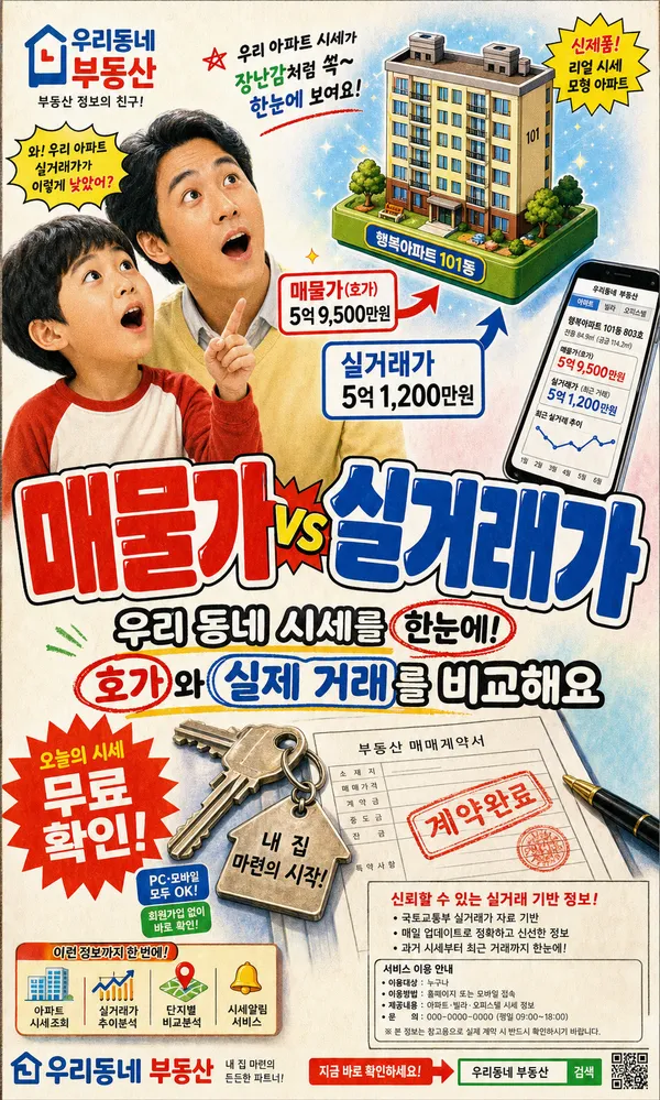 매물 가격과 실거래가 차이: 집 보러 가기 전 꼭 알아야 할 가격 해석법
