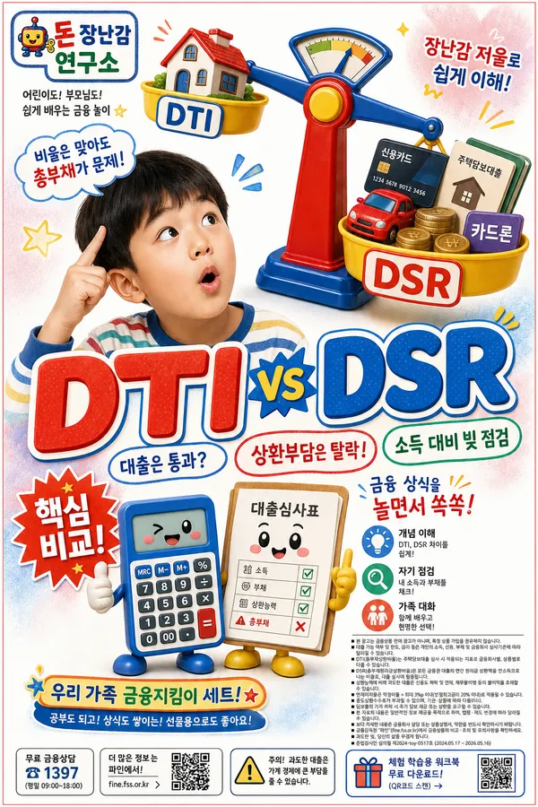 DTI와 DSR 차이, 대출 한도 볼 때 왜 DSR에서 막힐까요?