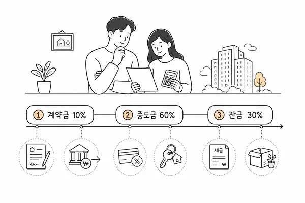 계약금 중도금 잔금으로 나뉘는 아파트 분양대금 납부 일정