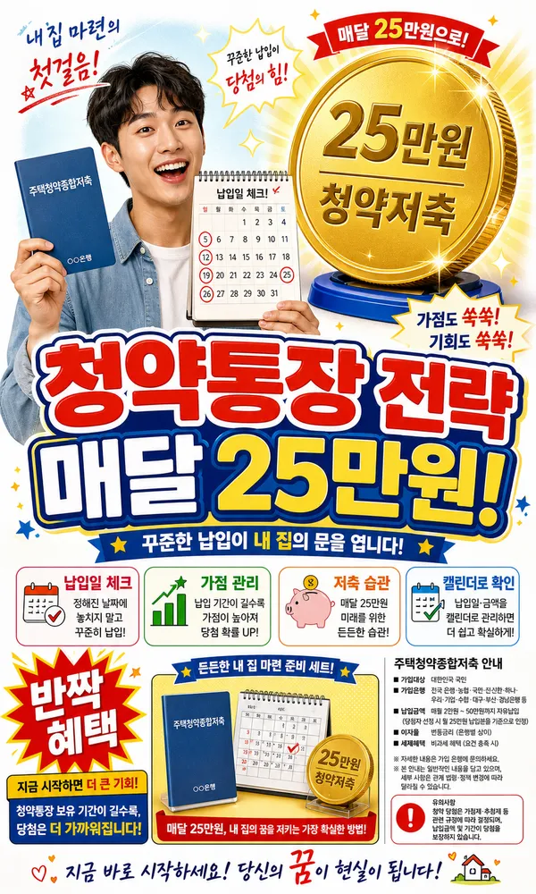 청약통장 납입 인정금액과 기간을 관리하는 법