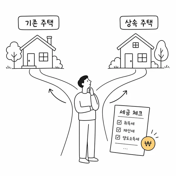 기존 주택과 상속주택 중 무엇을 먼저 팔지 비교하는 갈림길