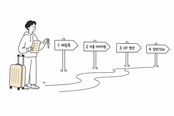 청년 전세대출 선택 우선순위를 보여주는 이미지