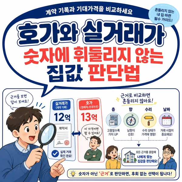 호가와 실거래가 차이가 클 때 판단하는 방법