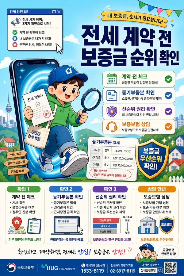 전세 계약 전 집주인과 선순위 권리 확인하는 법