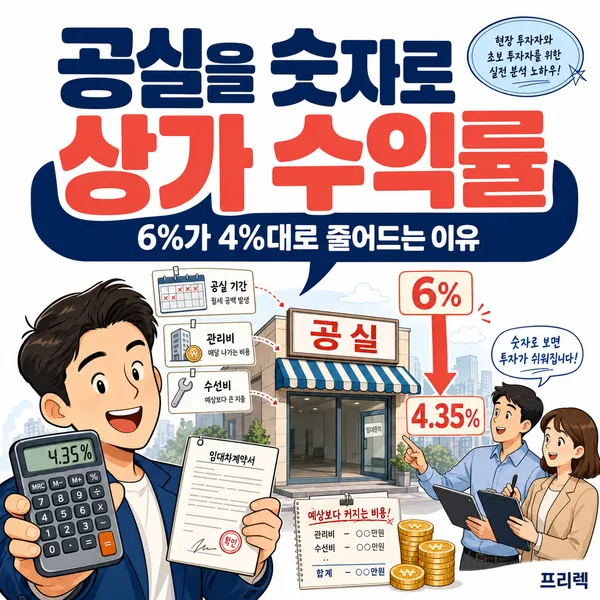 상가 투자 수익률 계산 전 공실 위험 반영하는 법