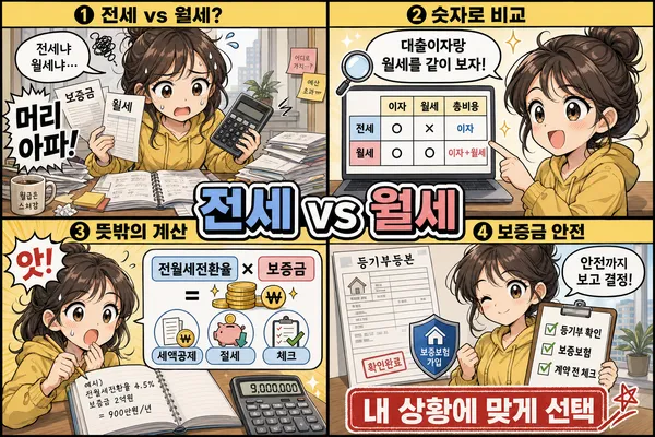 전세와 월세 차이, 어떤 경우에 유리할까
