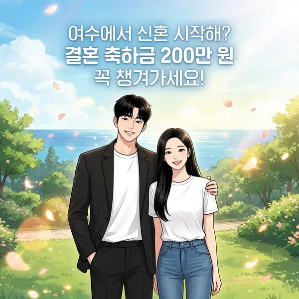 여수에서 신혼 시작해? 결혼 축하금 200만 원 꼭 챙겨가세요!
