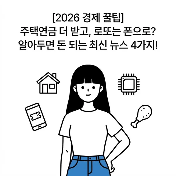 [2026 경제 꿀팁] 주택연금 더 받고, 로또는 폰으로? 알아두면 돈 되는 최신 뉴스 4가지!