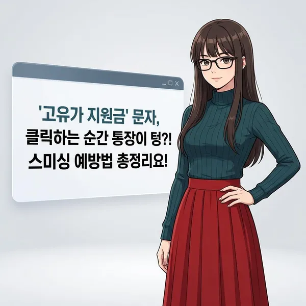 "고유가 지원금" 문자, 클릭하는 순간 통장이 텅?! 스미싱 예방법 총정리요!