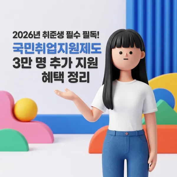 2026년 국민취업지원제도 3만 명 추가 지원 혜택