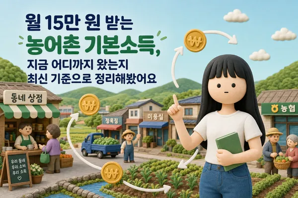 월 15만 원 받는 농어촌 기본소득, 지금 어디까지 왔는지 최신 기준으로 정리해봤어요