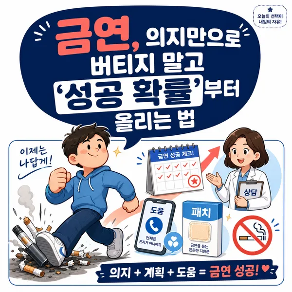 금연, 의지만으로 버티지 말고 ‘성공 확률’부터 올리는 법