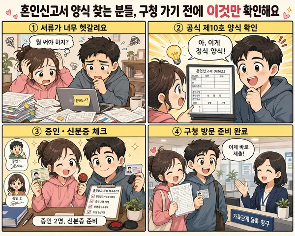혼인신고서 양식 찾는 분들, 구청 가기 전에 이것만 확인해요