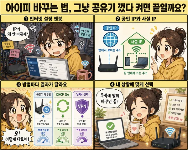 아이피 바꾸는 법, 그냥 공유기 껐다 켜면 끝일까요?