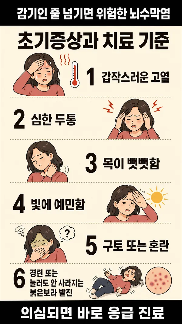 뇌수막염초기증상과치료