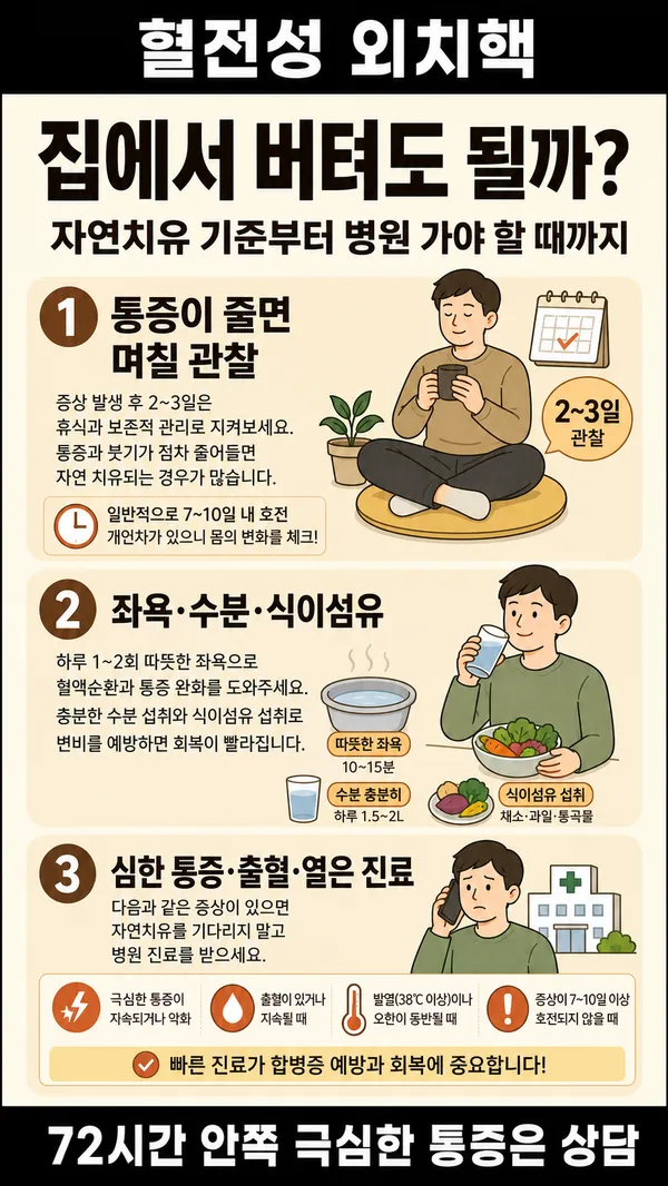 혈전성외치핵자연치유하기