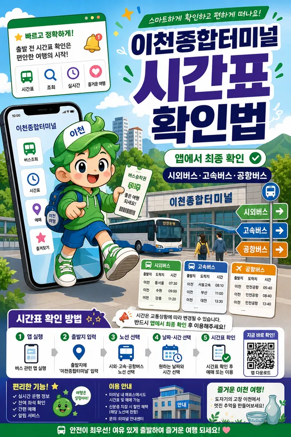 이천시외버스터미널시간표알고탑시다(총정리)
