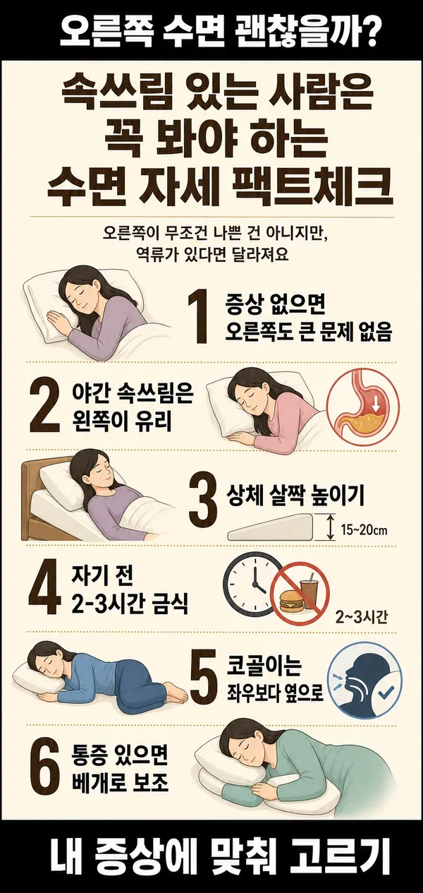 오른쪽으로누워서자면건강에안좋은점