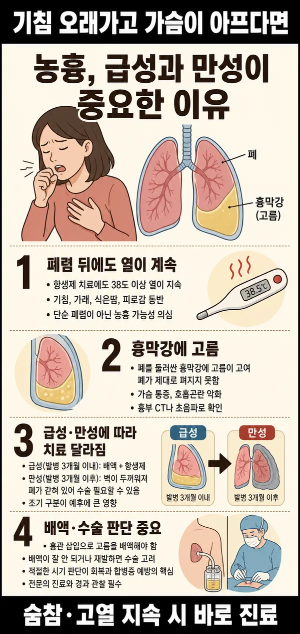 농흉급성과만성으로구분