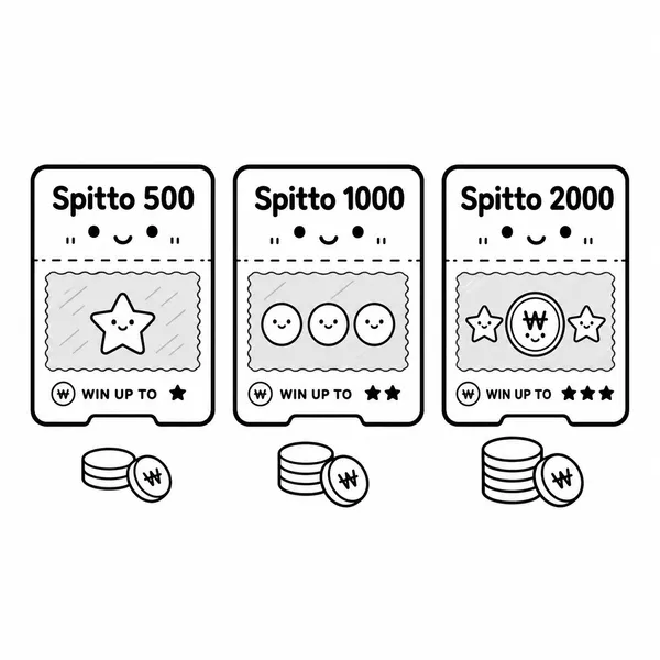 스피또500 스피또1000 스피또2000 세 종류를 비교하는 일러스트