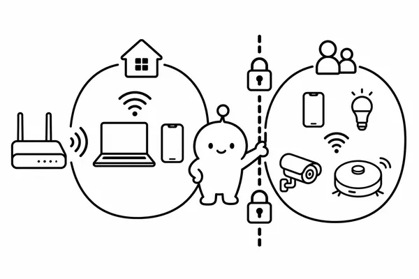 방문객과 IoT 기기를 메인 와이파이와 게스트망으로 분리하는 공유기 설정 이미지