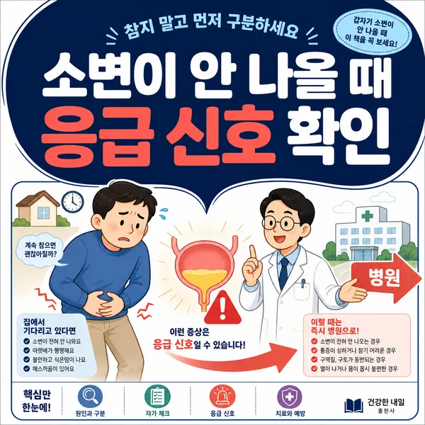 소변이 잘 안 나올 때, 참으면 안 되는 신호부터 확인하세요