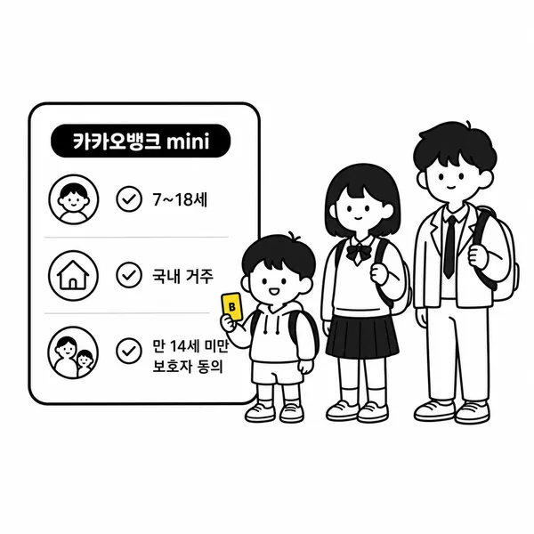 카카오뱅크 mini 가입 연령과 보호자 동의 조건 체크리스트