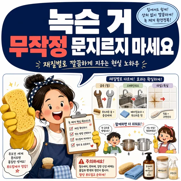 녹슨 거, 무작정 문지르지 마세요: 재질별로 깔끔하게 지우는 현실 노하우