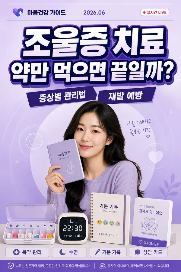 조울증 치료, 약만 먹으면 끝일까? 증상별로 달라지는 현실적인 관리법
