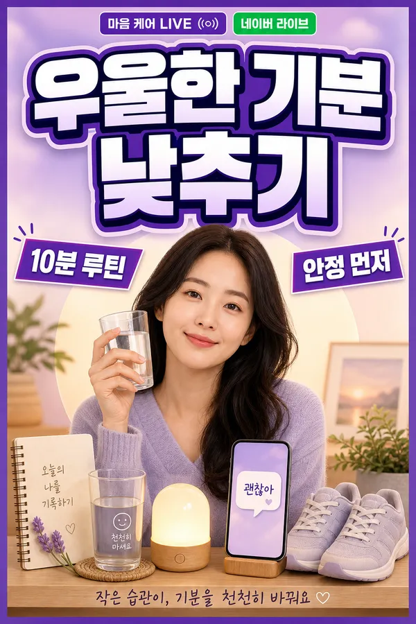 우울한 기분이 올라올 때, 억지로 참지 말고 먼저 낮추는 방법
