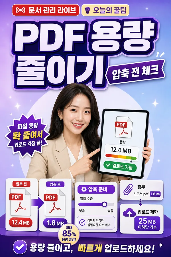 PDF용량줄이기, 무조건 압축하기 전에 이것부터 확인해요