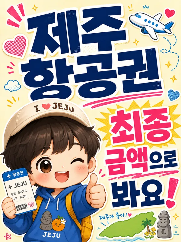 제주항공권예매, 최저가보다 최종 결제금액을 먼저 확인하세요