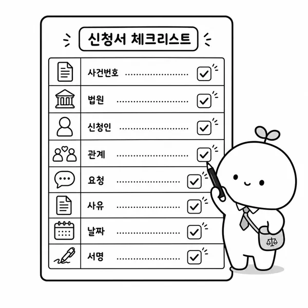탄원서에 들어가야 할 사건번호 제출처 탄원인 정보 관계 요청 이유 날짜 서명 체크리스트