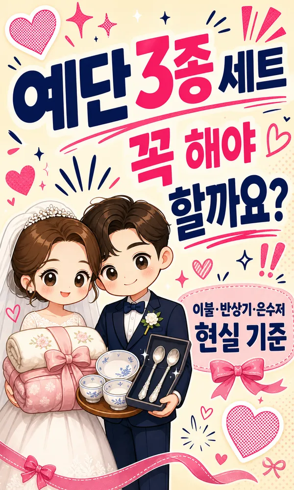 예단3종세트, 이불·반상기·은수저 꼭 준비해야 할까요?