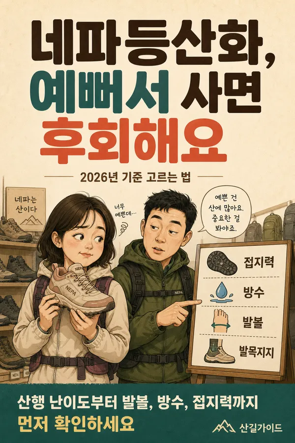 네파등산화, 디자인보다 먼저 봐야 할 2026년 선택 기준
