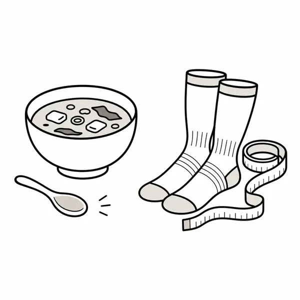 짠 국물 섭취를 줄이고 압박스타킹 사이즈를 확인하는 생활 관리 그림