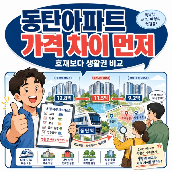 동탄아파트, 지금은 호재보다 가격 차이를 먼저 봐야 합니다