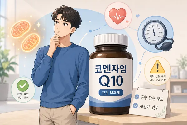 코큐텐효능, 혈압 관리부터 피로·스타틴 복용까지 어떻게 봐야 할까요?